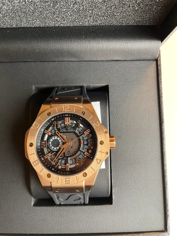 Alpha Sierra Hellcat GB01 automatisch herenhorloge – 46 mm, Handtassen en Accessoires, Horloges | Heren, Zo goed als nieuw, Polshorloge