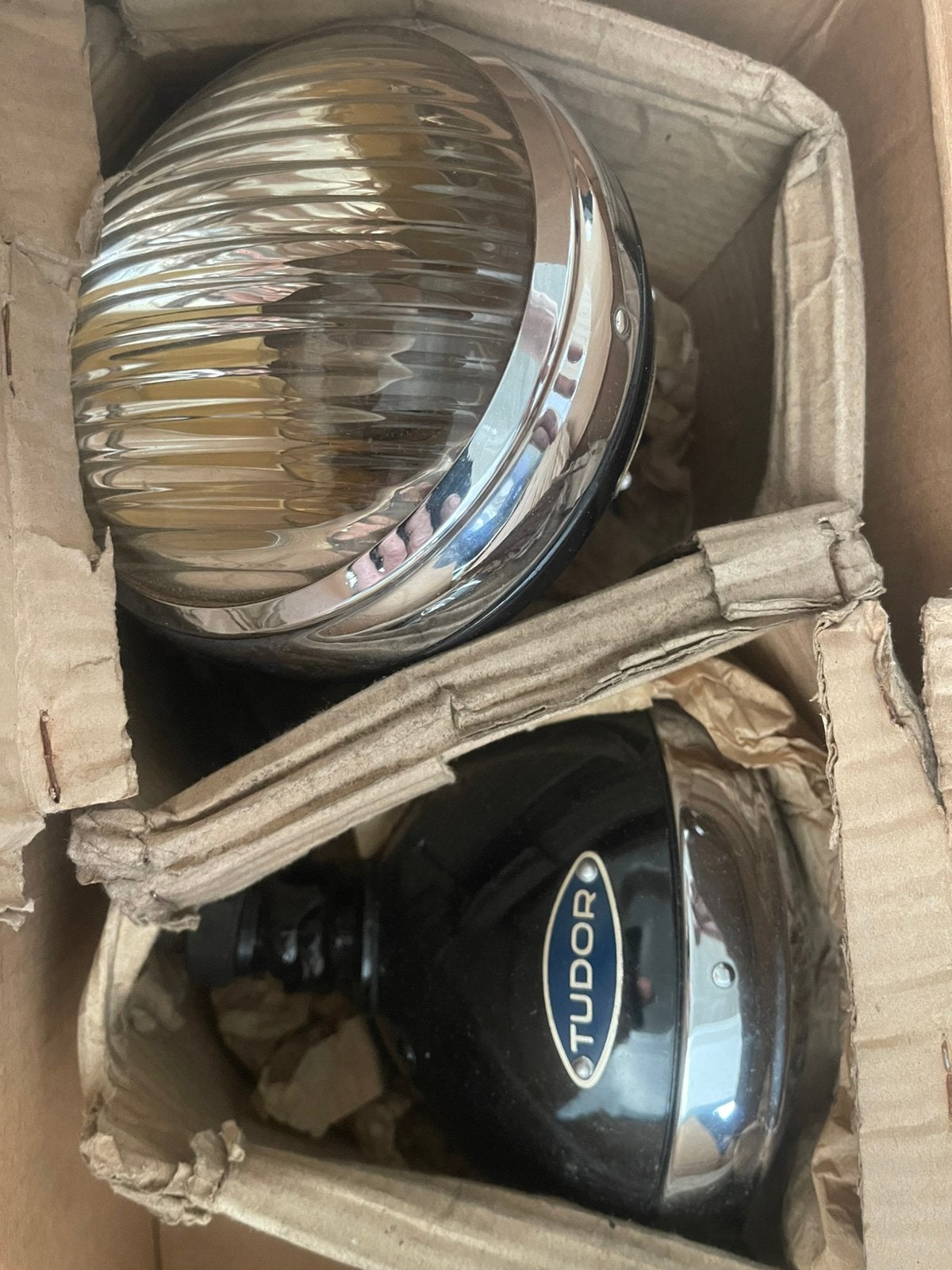 oldtimer koplamp - spiegel tudor riemann cipa bm, Auto-onderdelen, Ophalen