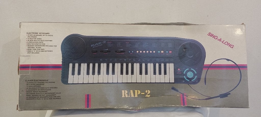 Vintage Rap-2 elektronisch toetsenbord in doos, Muziek en Instrumenten, Keyboards, Ophalen of Verzenden, Gebruikt