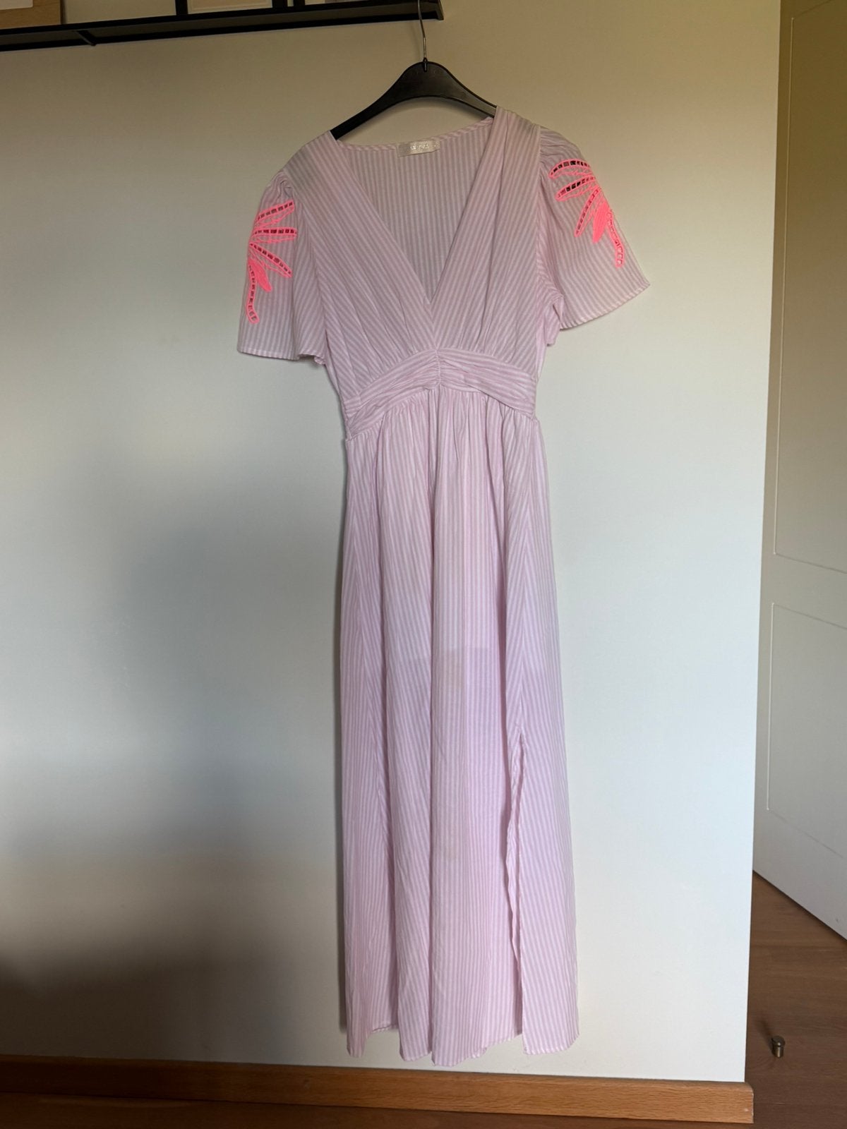 Lange jurk Flamant Rose maat S, Kleding | Dames, Ophalen of Verzenden, Zo goed als nieuw, Roze, Maat 36 (S)