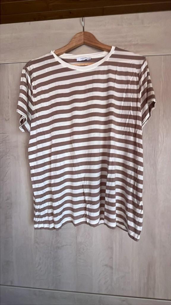 tshirt stretch liberty island xxl 48 -50bruin creme 1 x, Kleding | Dames, Grote Maten, Bruin, Liberty island e5 mode, Zo goed als nieuw