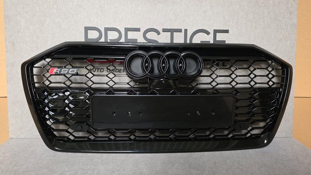 Grill Audi A6 C8 4K S-line S6 RS6 LOOK GRILLE HOOGLANS ZWART, Neuf, -, Origine de la pièce connue, Audi
