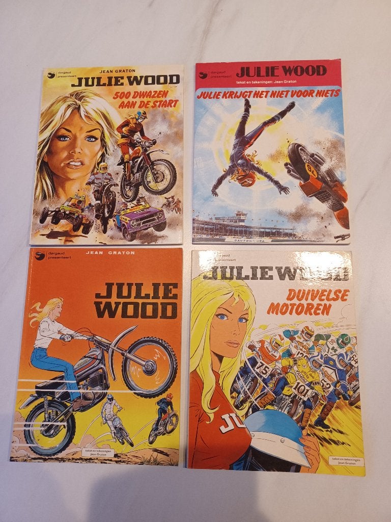 Julie Wood 8 maal eerste druk vanaf 1976 + hardcover 2, Boeken, Ophalen of Verzenden, Zo goed als nieuw, Graton Jean, Meerdere stripboeken