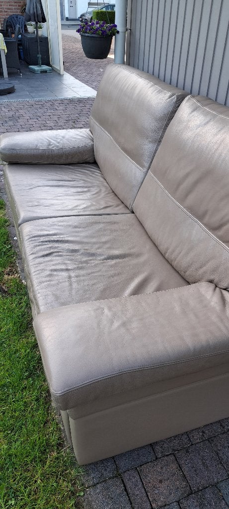 Echt lederen 3 zit, Ophalen, Gebruikt, Minder dan 75 cm, Driepersoons
