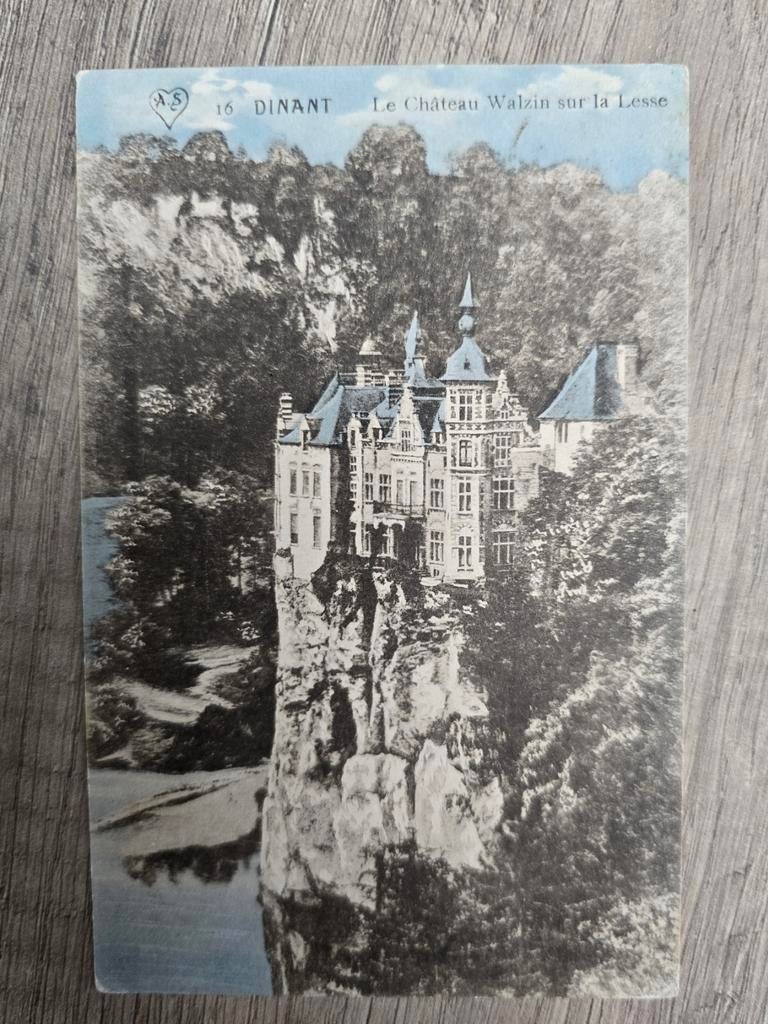 Carte postale Dinant, le château Walzin sur la Lesse, 1912, Collections, Cartes postales | Belgique, Enlèvement ou Envoi