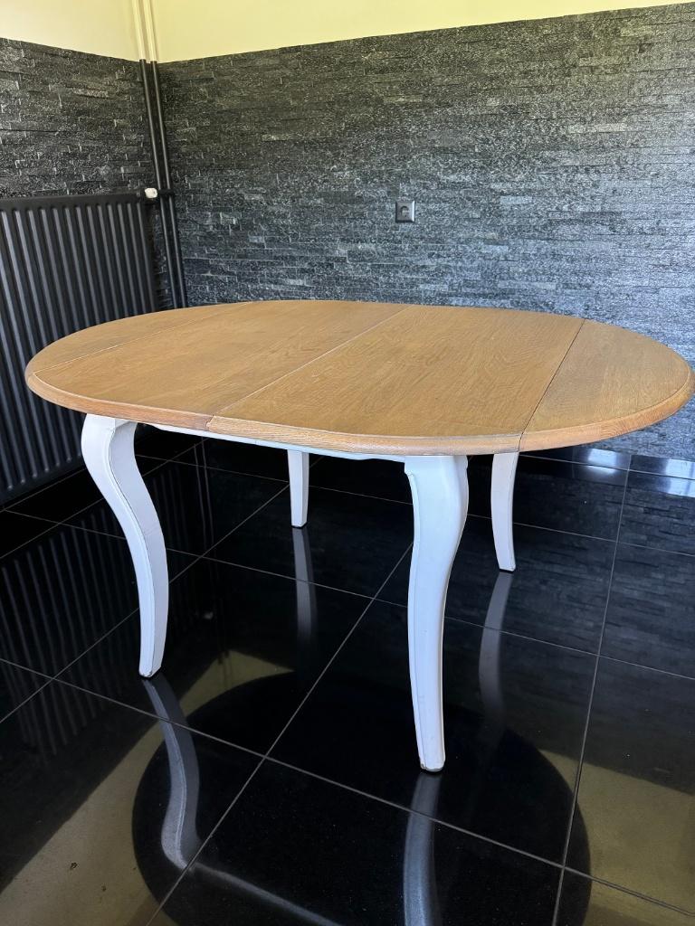 Rustiek EIKEN uittrekbare TAFEL EETTAFEL Flamant Castle Line, Huis en Inrichting, Tafels | Eettafels, Ophalen, Eikenhout, 100 tot 150 cm