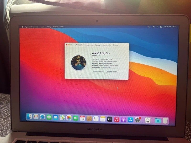MacBook Air a1466, Gebruikt, Minder dan 2 Ghz, Ophalen of Verzenden, Azerty