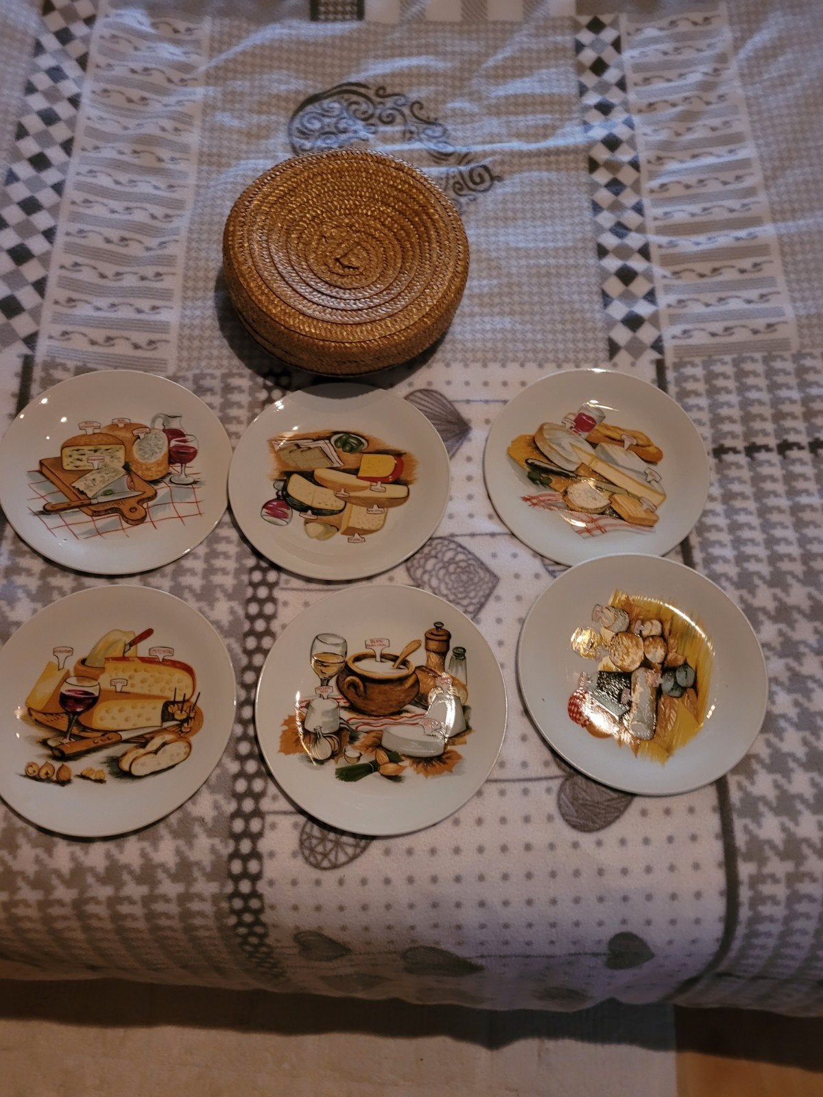 6 delig kaasservies met opbergmand in nieuwstaat, Ophalen