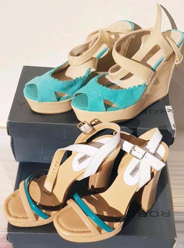 LOT jolis escarpins vert d'eau/ beige T38🔥🔥, Autres couleurs, Escarpins, Pedro Del Hierro, Porté