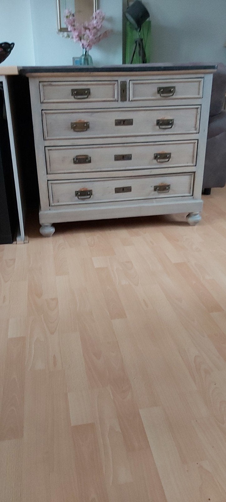 vintage ladekast met marmeren Bovenblad goede staat, Huis en Inrichting, Ophalen, Gebruikt, Vintage, 50 tot 100 cm