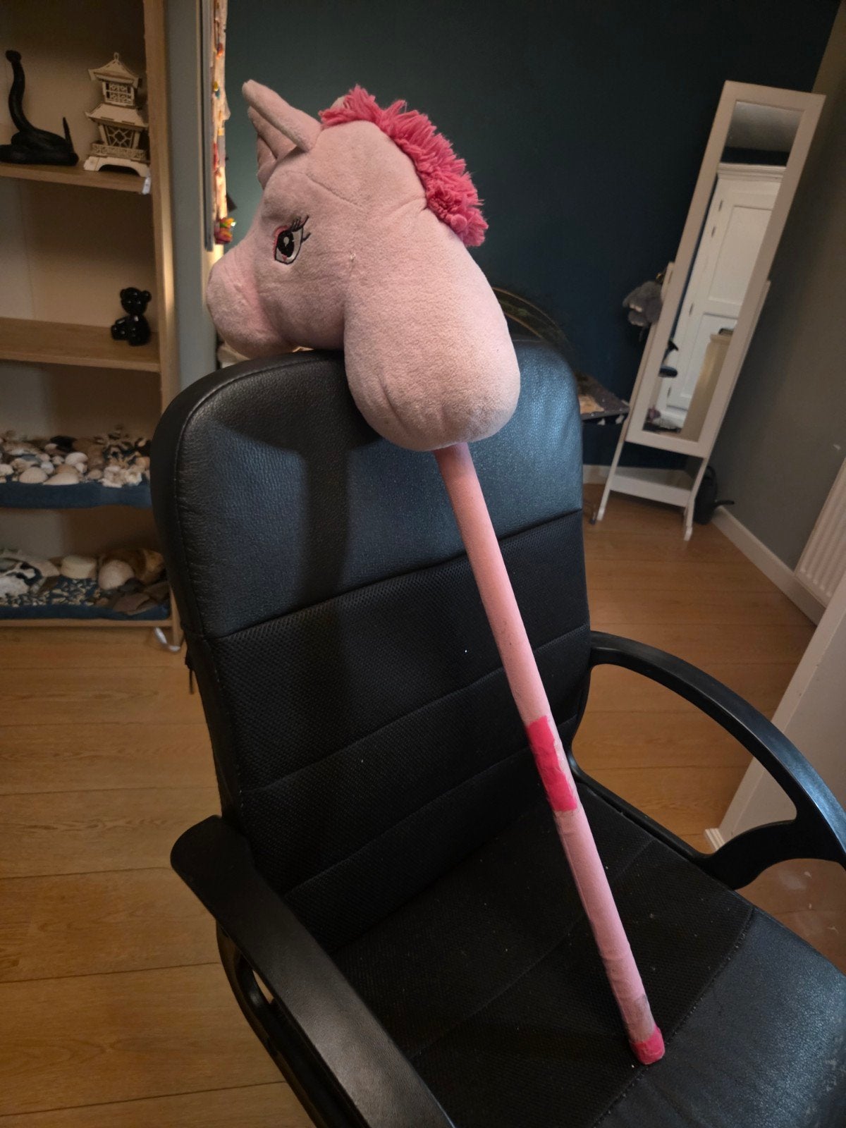 roze eenhoorn stokpaardje, Kinderen en Baby's, Ophalen, Gebruikt