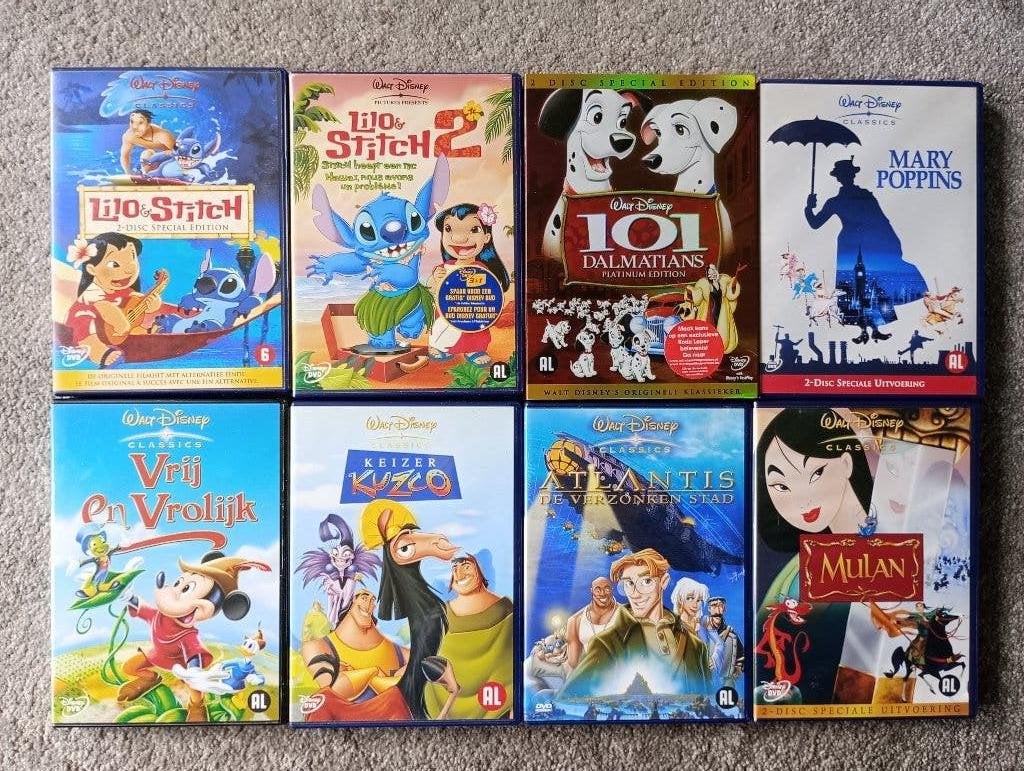 Disney Tarzan Lilo en Stitch Mulan Lion-King Jungle boek, Cd's en Dvd's, Dvd's | Tekenfilms en Animatie, Europees, Tekenfilm, Verzenden