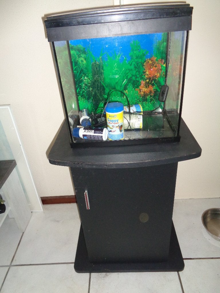Aquarium Super Fish 50 l avec armoire noire, Enlèvement, Superfish, Accessoires inclus, Meuble d'aquarium