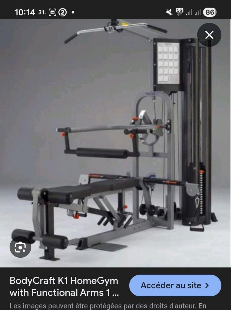 Homegym, Sport en Fitness, Fitnessapparatuur, Gebruikt, Overige typen, Armen, Benen, Borst, Buik, Rug, Metaal, Ophalen of Verzenden