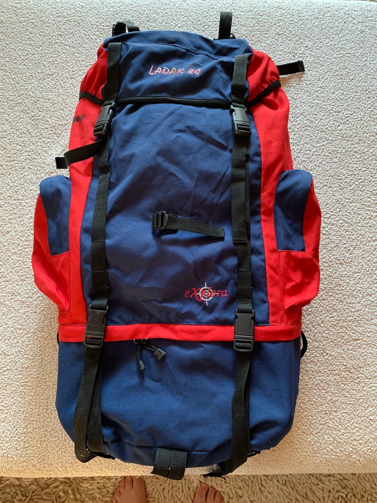 Stevige ergonomische en praktische rugzak 80 liter, Caravans en Kamperen, Ophalen of Verzenden, Gebruikt