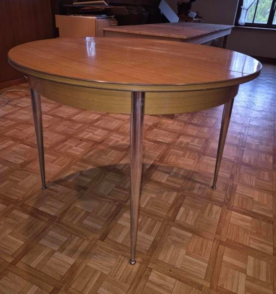 Vintage unieke mid-century uitschuifbare tafel, Huis en Inrichting, Ophalen