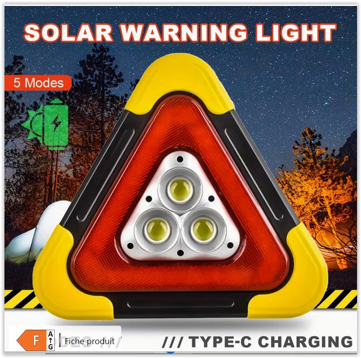 1pc Lampe de poche triangulaire d'urgence à éne, Caravanes & Camping, Lampes de poche, Neuf, Accumulateur, Enlèvement ou Envoi