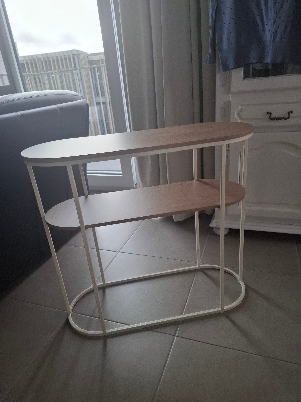 Bijzettafel hout/metaal, Maison & Meubles, Tables | Dessertes, Enlèvement, Métal