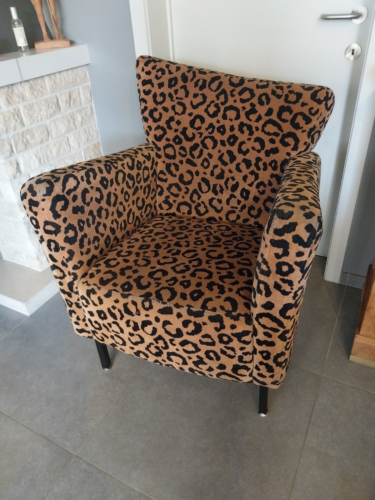 fauteuil vintage, Huis en Inrichting, Gebruikt, Stof, Vintage