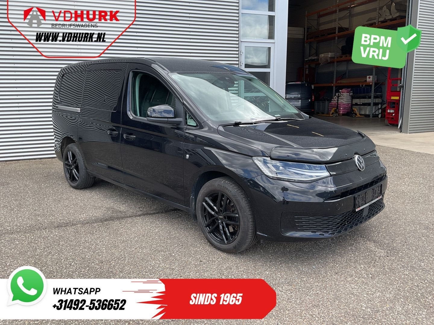 Volkswagen Caddy Cargo Maxi 2.0 TDI 125 pk DSG Aut. LED/ Car, Auto's, Automaat, Zwart, Bedrijf, Diesel