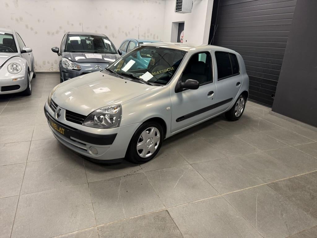 RENAULT CLIO 1.4 BENZINE OTOMAAT, Auto's, Renault, Zwart, Bedrijf, 1400 cc, Zilver of Grijs