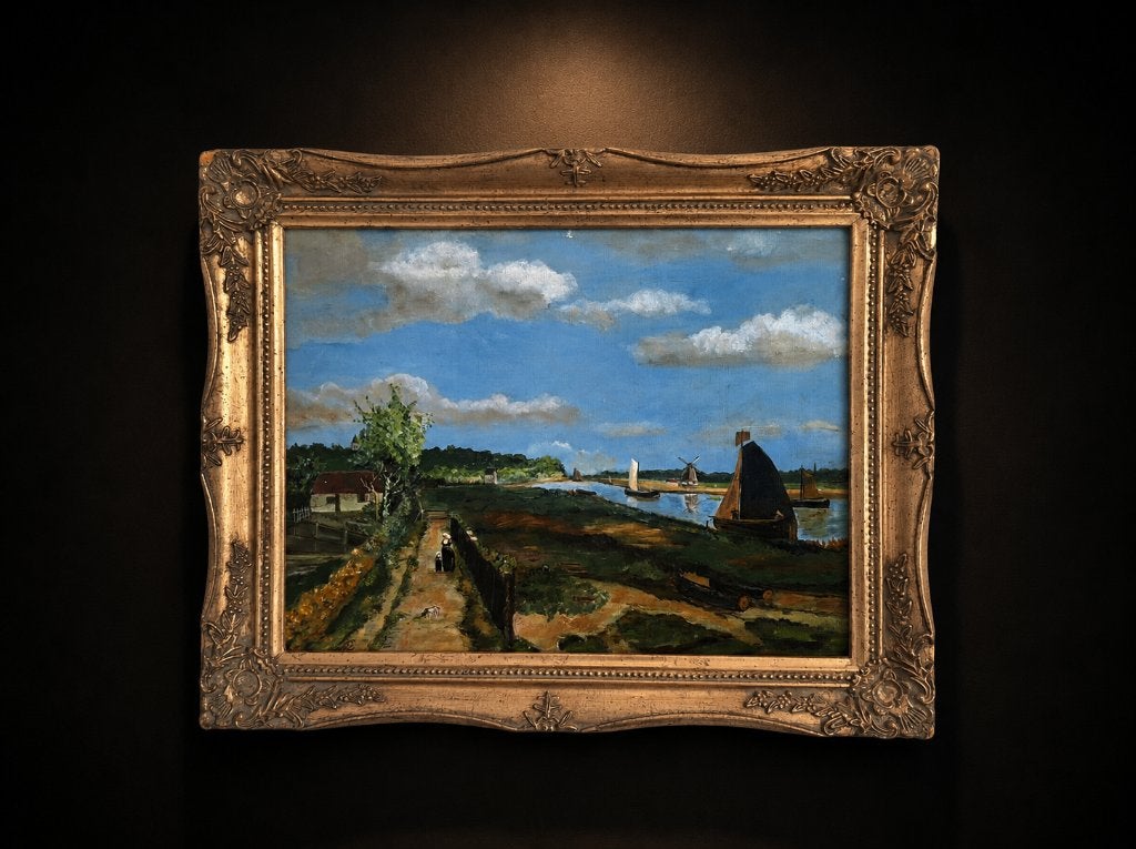 Along the Water, Enlèvement ou Envoi, Peinture à l'huile, Paysage, Toile