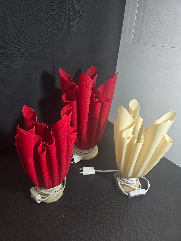 Lot de 3 lampes vintage style Georgia Jacob, Ophalen, Met schakelaar, Gebruikt, Vintage