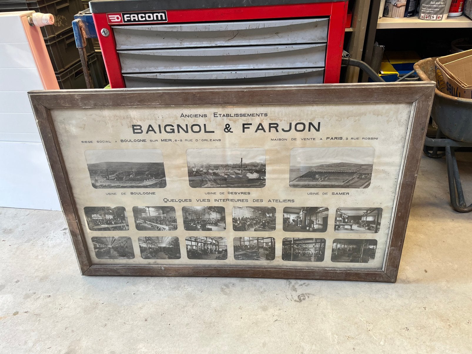 Fabrique de cadres anciens Baignol & Farjon, Enlèvement