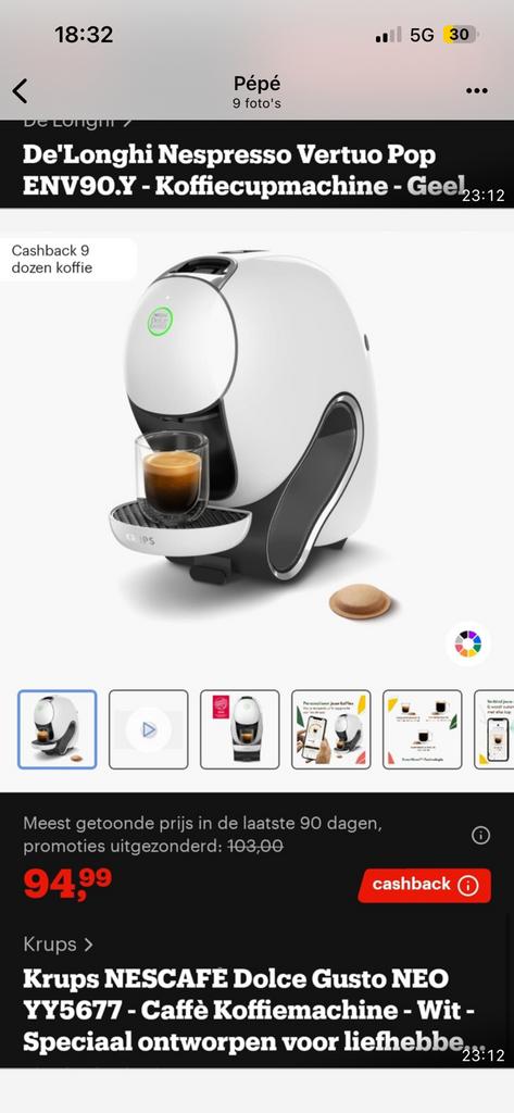 Machine à café Dolce Gusto, Electroménager, Enlèvement ou Envoi, Neuf, Cafetière