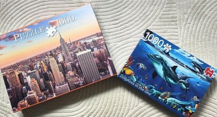 2stuks! 1000 delige-puzzel Dolfijnen in de zee

en New york, Ophalen of Verzenden