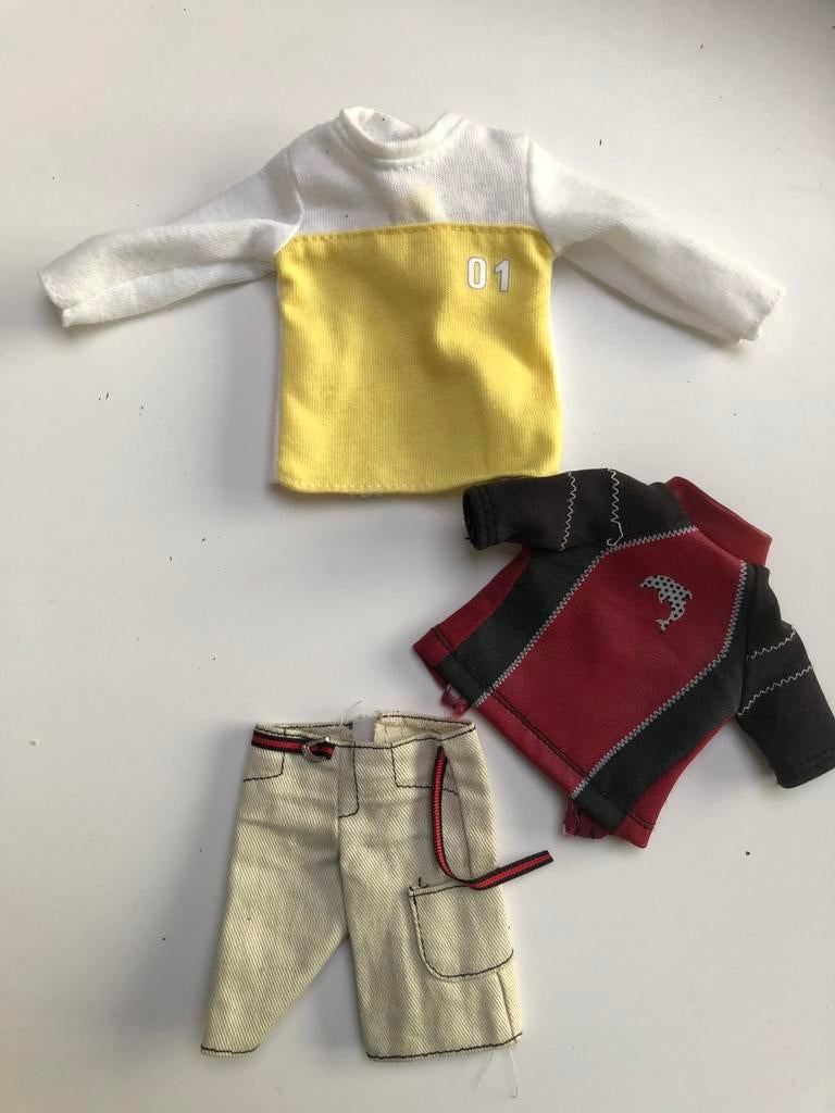 Set van 3 stuks kledij voor Ken pop, Kinderen en Baby's, Speelgoed | Poppen, Ophalen of Verzenden, Zo goed als nieuw, Barbie