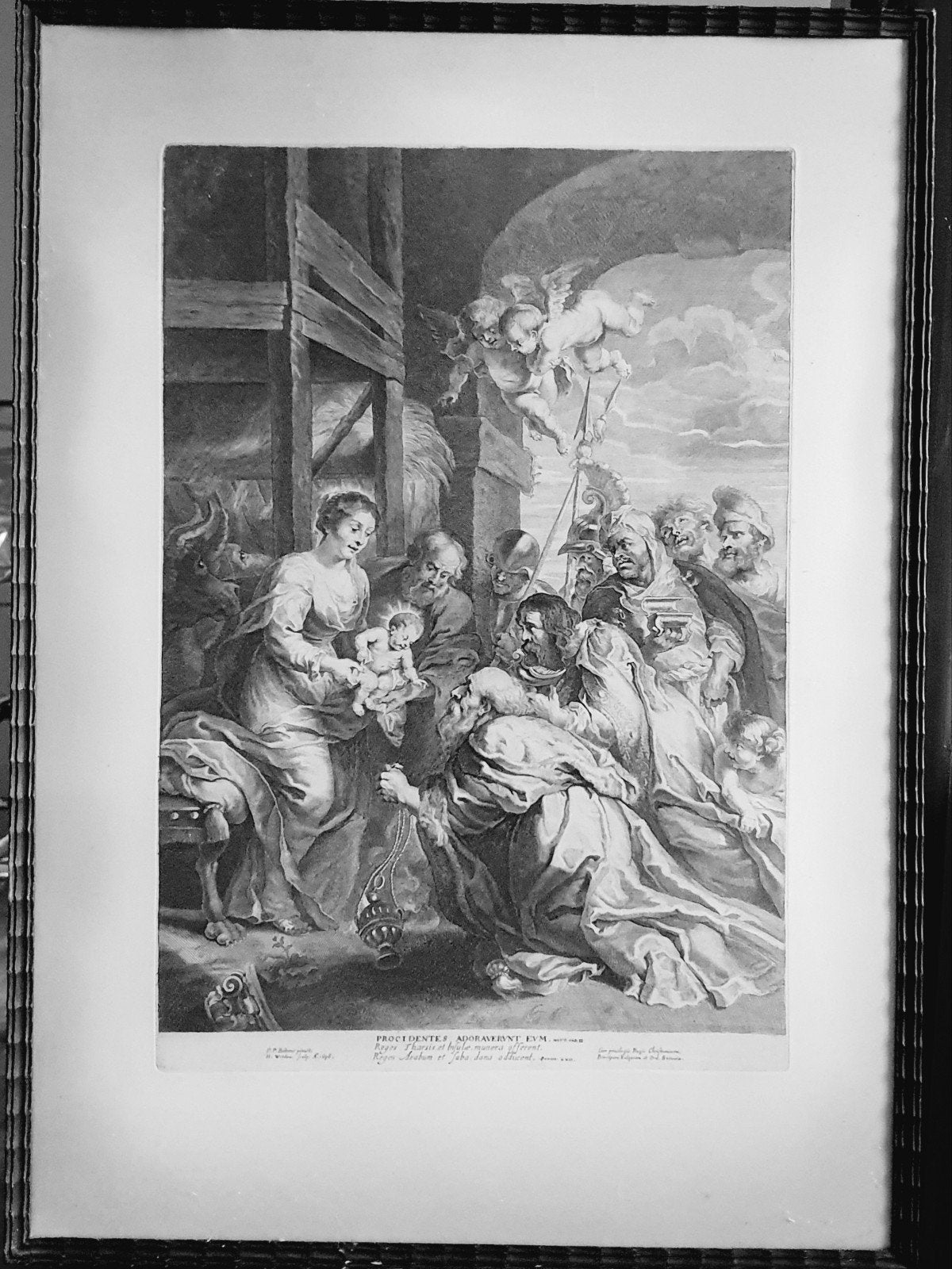 Gravure de Rubens « L'Adoration des Mages », Enlèvement ou Envoi