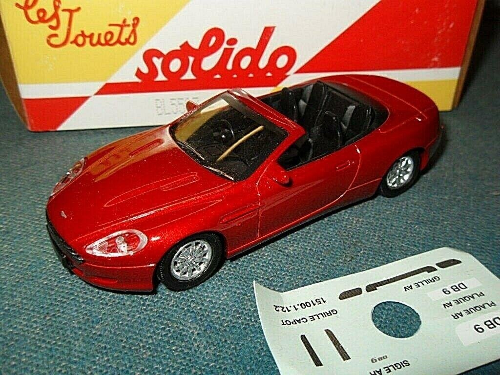 ASTON MARTIN DB9 Volante Bordeaux 1/43 SOLIDO France NEUVE+B, Enlèvement, Neuf, Voiture, Solido