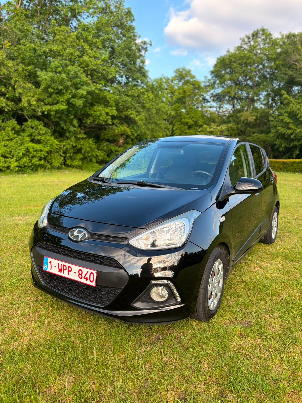 Hyundai I10 (2017), Voorwielaandrijving, Stof, Zwart, Particulier
