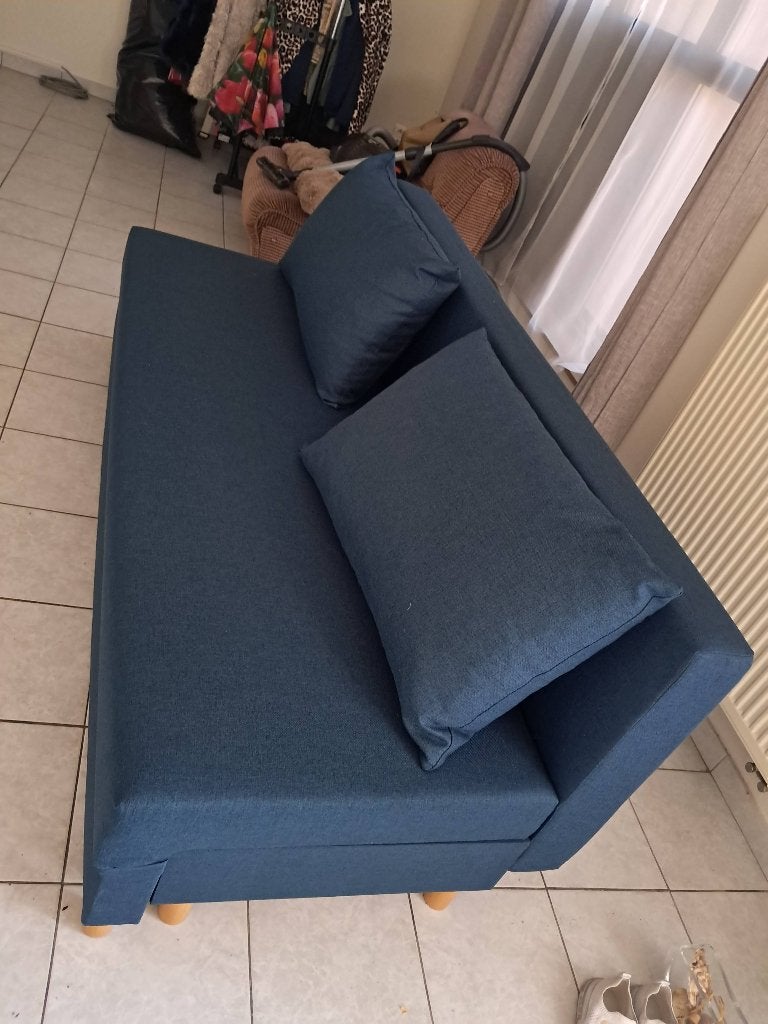 Sofa bed blauw nieuw, Ophalen, Blauw, 190 cm of minder, 160 cm