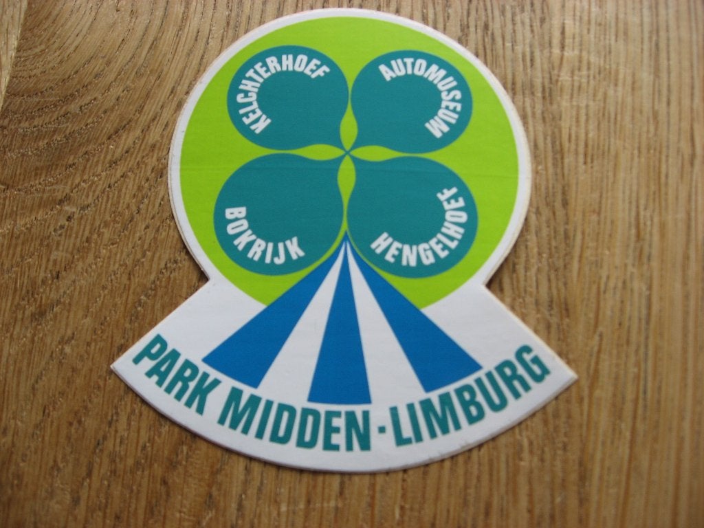 Vintage Sticker Park Midden Limburg Bokrijk Hengelhoef Autom, Ophalen of Verzenden, Nieuw, Overige typen