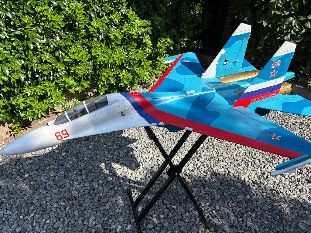 FMS Sukhoi twin 70mm, Ophalen, Zo goed als nieuw, Elektro, RTF (Ready to Fly)