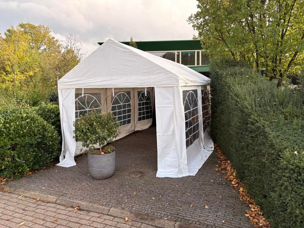 3x3, 3x4 meter partytent PVC, Ophalen, Zo goed als nieuw, Partytent