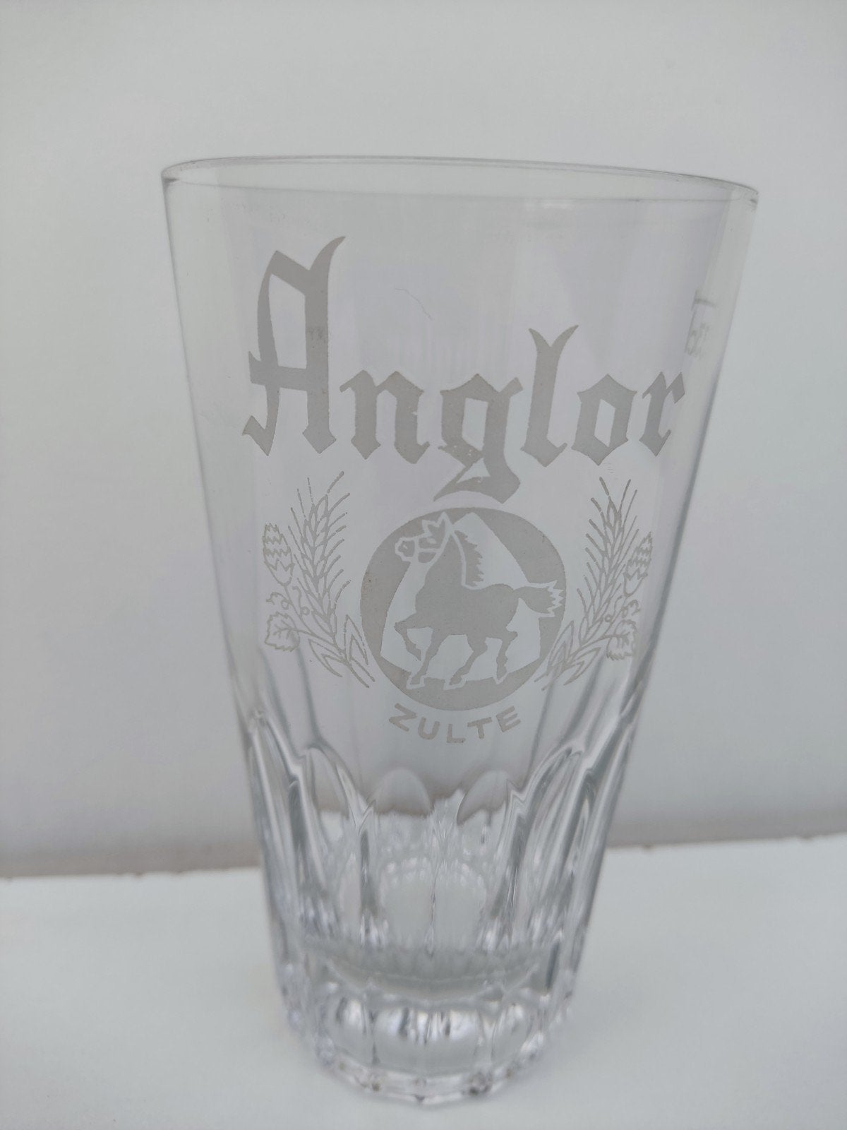 Verre à bière Vintage Anglor Zulte — Avec logo emblématique, Collections, Enlèvement, Comme neuf, Verre à bière
