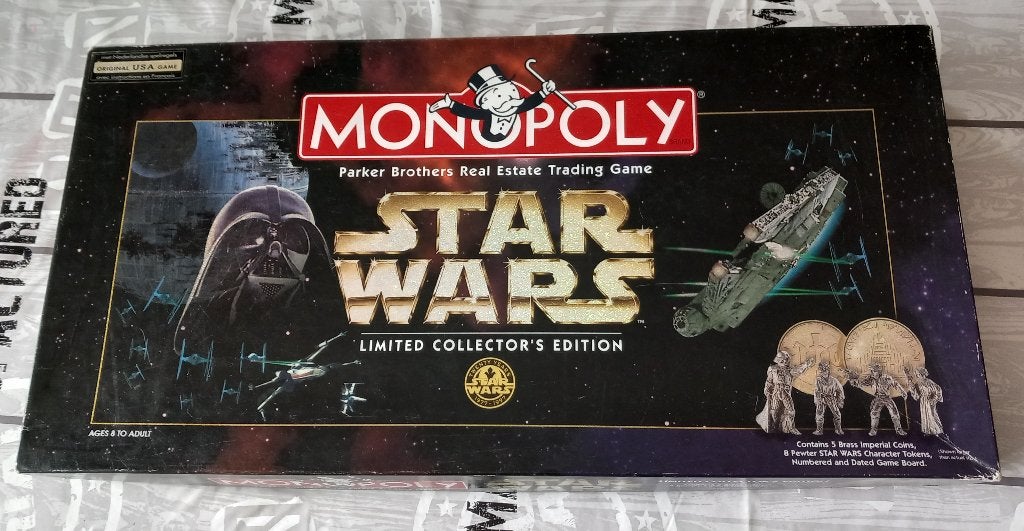 Een bordspel van  Star Wars Monopoly Limited edition, Vijf spelers of meer, Ophalen, Gebruikt, Overig