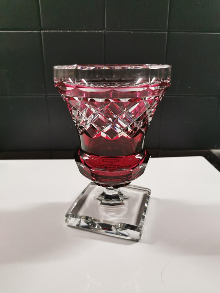 Robijnrode vaas. VSL, Antiek en Kunst, Antiek | Glaswerk en Kristal, Ophalen of Verzenden