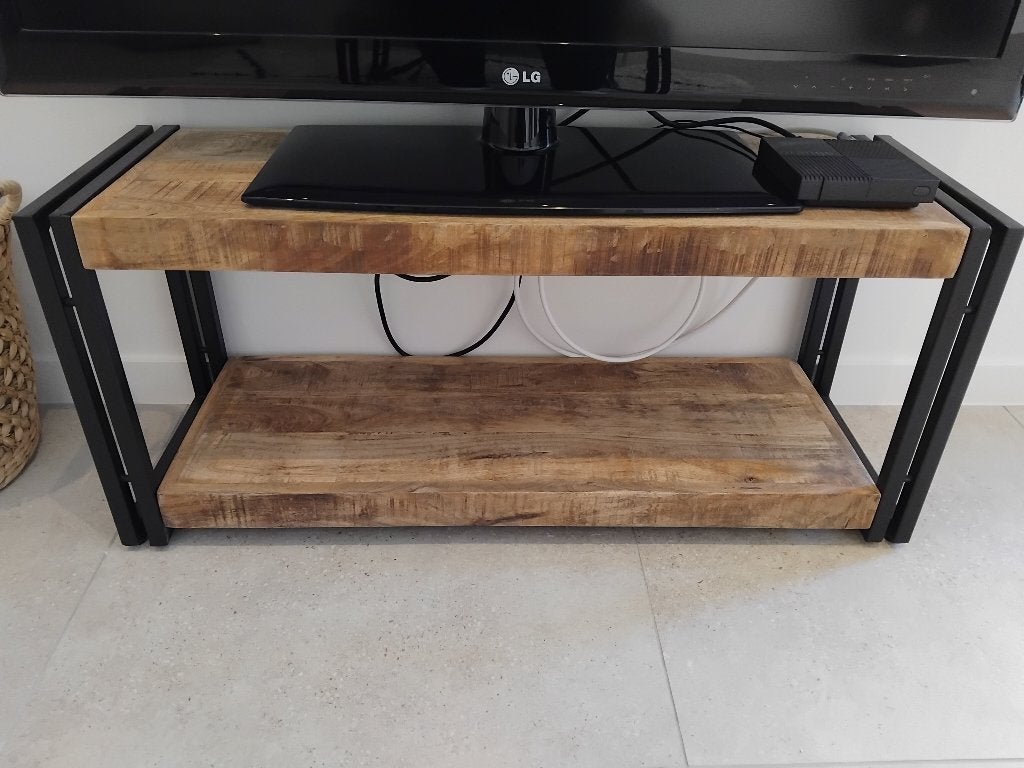 Tv meubel mangohout NIEUW, Ophalen, Nieuw, 50 tot 100 cm, Minder dan 100 cm