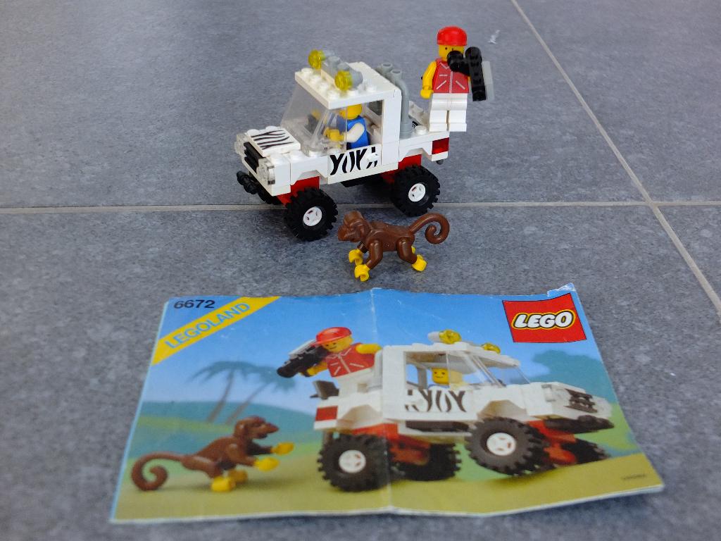 Lego Legoland 6672 - Jeep 4x4 (Safari Off-Road Vehicle) 1990, Kinderen en Baby's, Gebruikt, Lego, LEGOLAND, Complete set