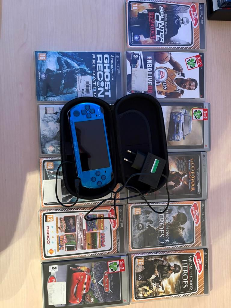 PSP blauw Sony, Ophalen, Zo goed als nieuw, Blauw, PSP