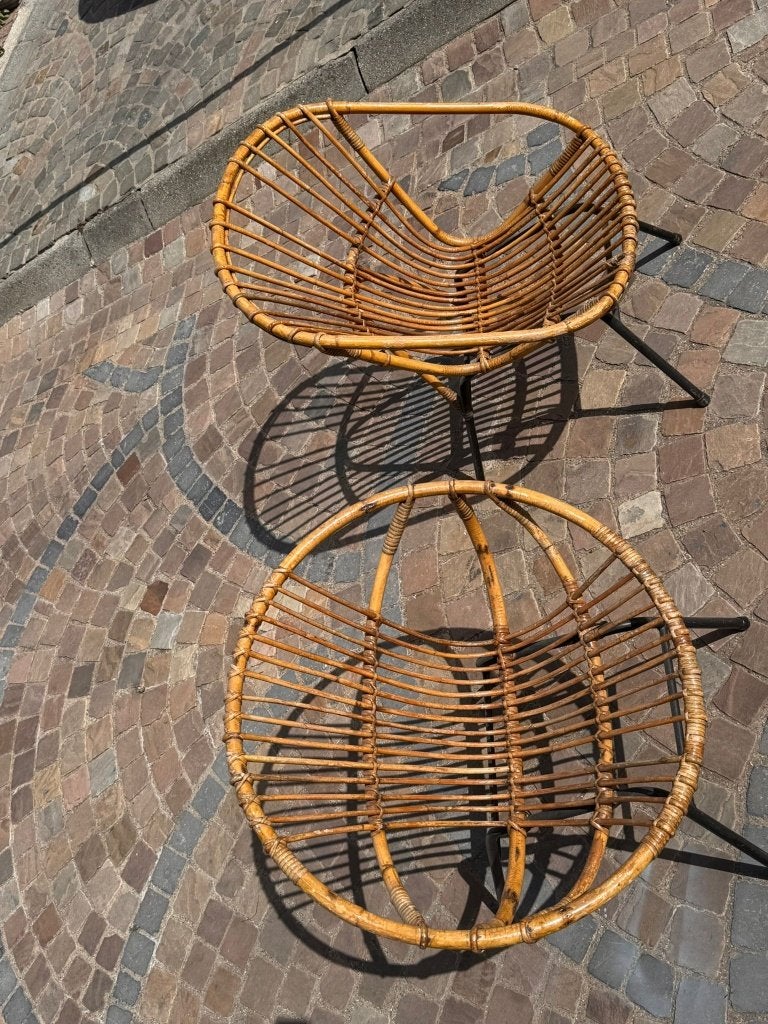 Prix 43 euro pour 2 Chaises en  bambou tre bonne état, Maison & Meubles, Enlèvement, Comme neuf