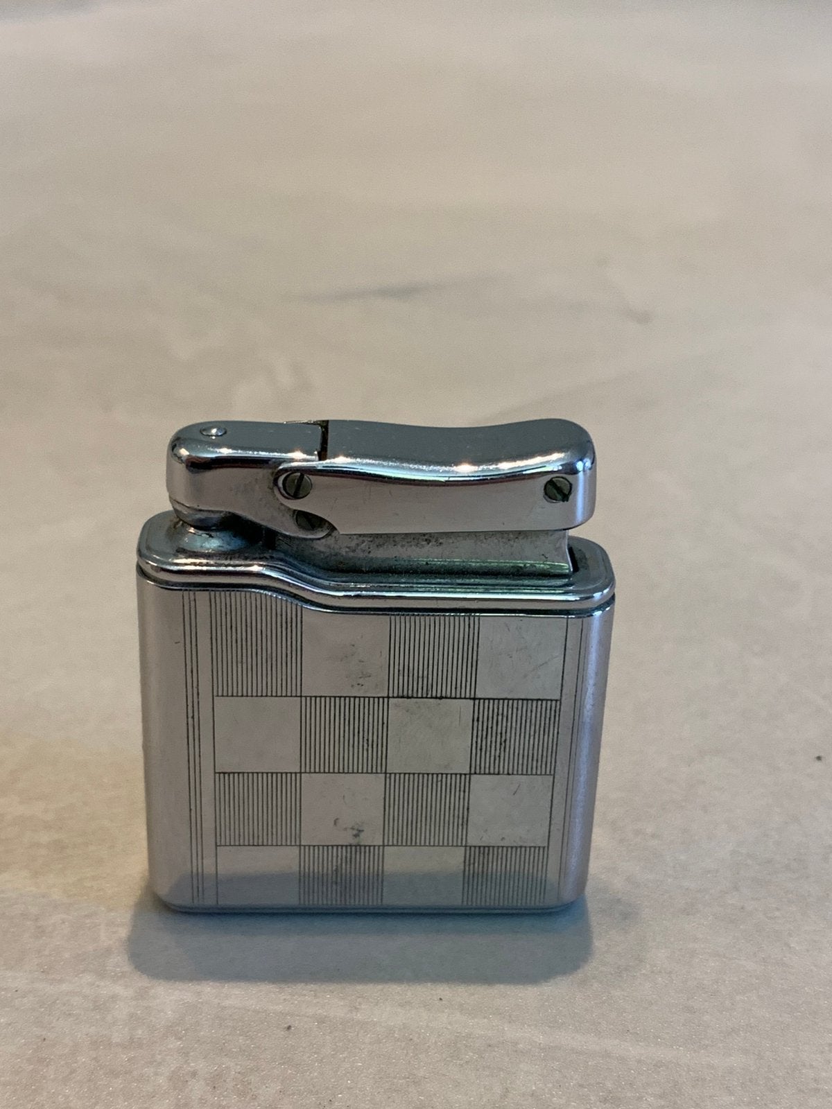 MonoGas Colibri Vintage — Années 1950 — Motif en échiquier, Enlèvement ou Envoi, Briquet