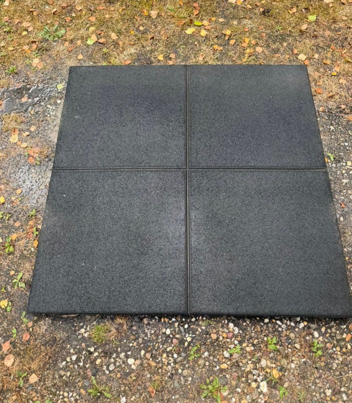 Rubberen matten ca 100x100x4 speeltoestel stal ed, Ophalen, Overige materialen, Gebruikt, Zwart