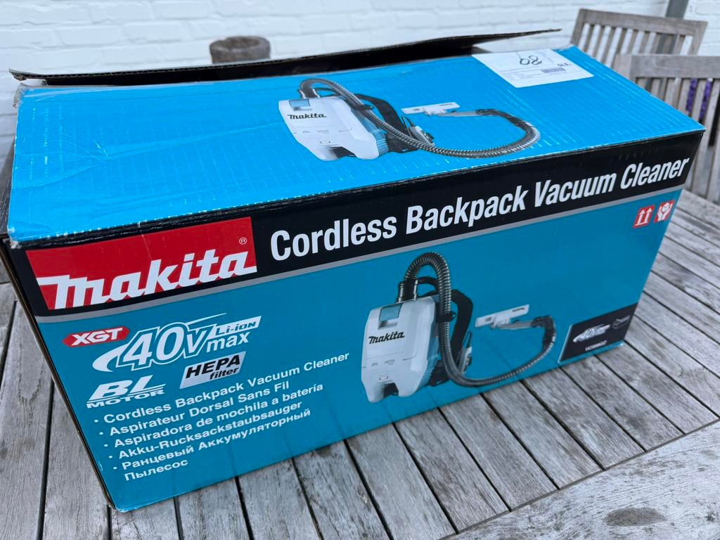 Makita VC008GZ 40V Rugstofzuiger (zonder accu & lader), Ophalen, Nieuw