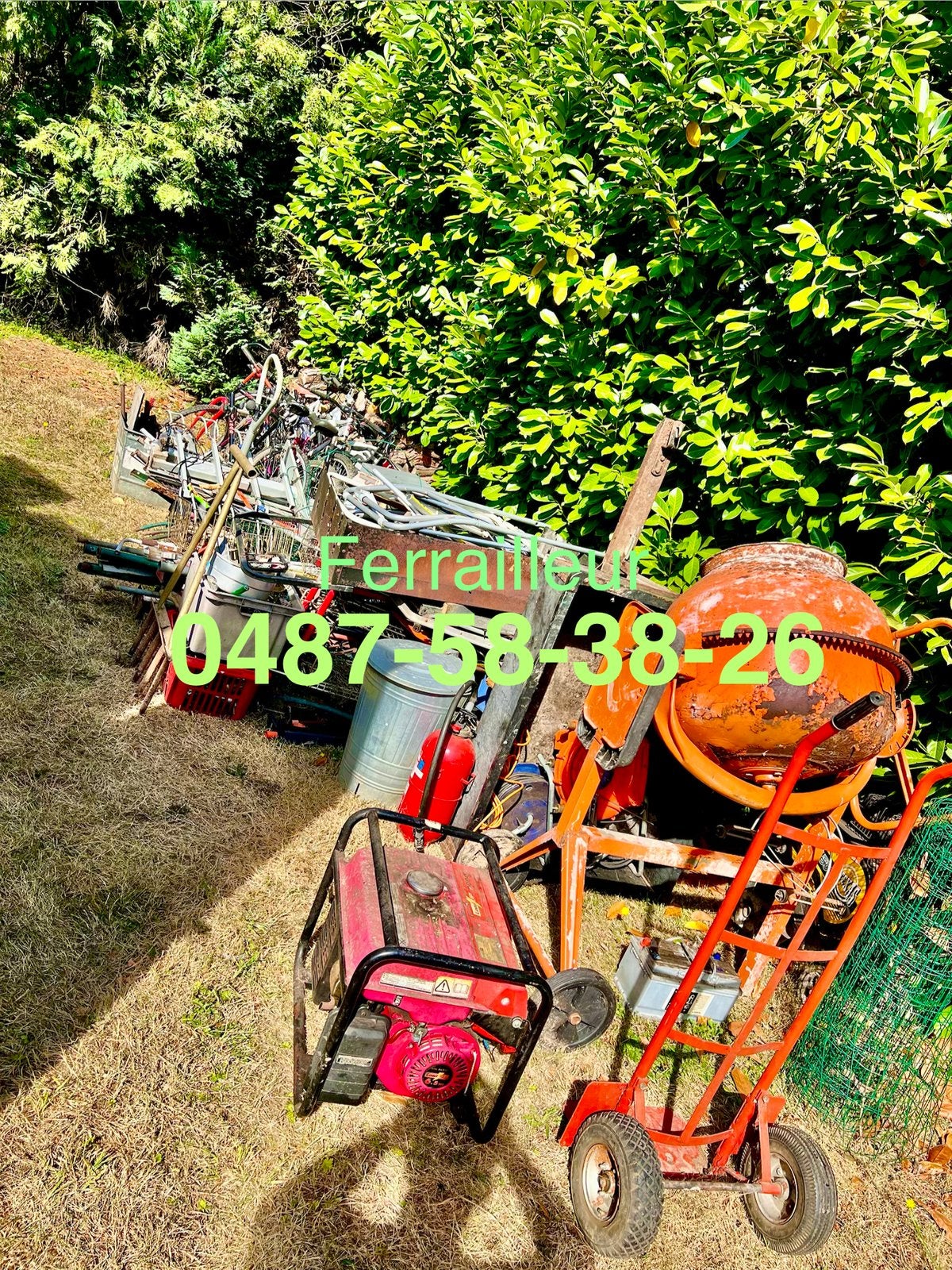 Ferrrailleur 0487583826 j’ai enlevé votre Metal Gratuit, Ophalen, Gebruikt, IJzer