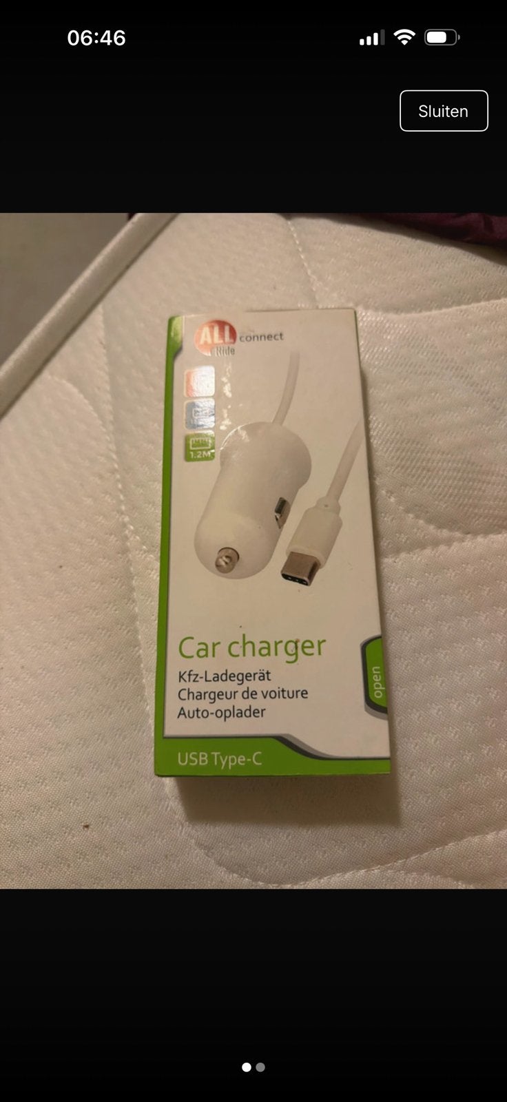 Car charger, Telecommunicatie, Mobiele telefoons | Telefoon-opladers, Ophalen of Verzenden, Zo goed als nieuw
